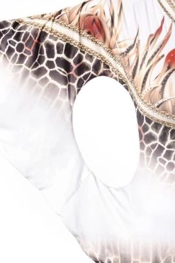 Wit Jurkje In Trendy Print En Strass -Progress Winkel atixo roomwitte jurk luipaardprint en strass 2