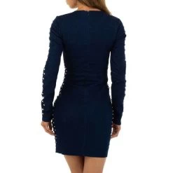 DONKERBLAUWE JEANS JURK MET STUDS -Progress Winkel emmash paris donkerblauwe jeans jurk met studs 2