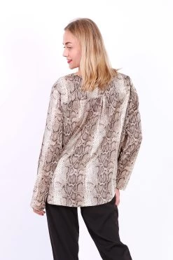 Slangenprint Overslag Blouse -Progress Winkel esperance slangenprint overslag blouse 2