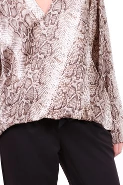 Slangenprint Overslag Blouse -Progress Winkel esperance slangenprint overslag blouse 3