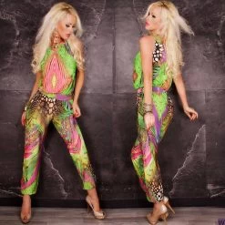 Kleurig Jumpsuit -Progress Winkel f girl groen fuchsia jumpsuit 2