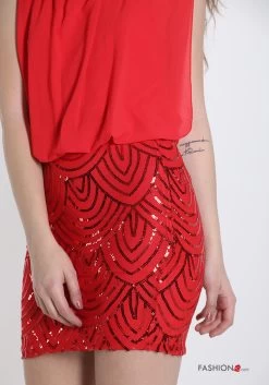 GLITTERJURKJE ROOD OF ZWART -Progress Winkel glitterjurkje 4