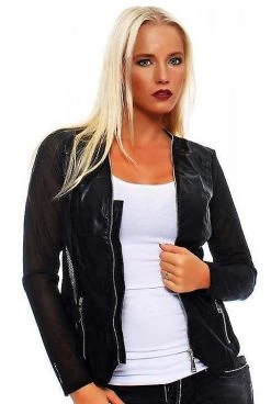 Zwart Jasje Lederlook