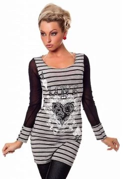 Sexy Tuniek Grijs Zwart