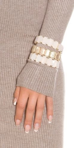 Armband Goudkleurig Drie Rij