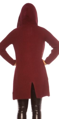 Bordeaux Vest Met Cappuchon -Progress Winkel in style fashion bordeaux vest met cappuchon 2