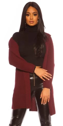 Bordeaux Vest Met Cappuchon