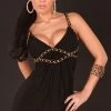 Zwarte Party Jurk Met Goudkleurige Kettinkjes 2 Zwarte Party Jurk Met Goudkleurige Kettinkjes -Progress Winkel in style fashion jurk met ketting