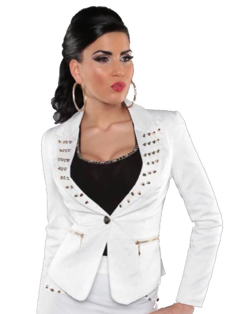 Witte Blazer Studs Wit 4 Witte Blazer Studs Wit - Afbeelding 2