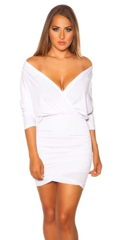 Wit Jurkje Wikkellook Halslijn