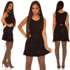 Zwart Gebreid Glitter Jurkje A-lijn 14 Zwart Gebreid Glitter Jurkje A-lijn -Progress Winkel in style fashion zwart gebreid glitter jurkje 4