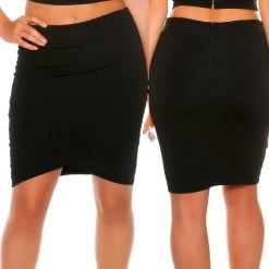 Zwarte Rok -Progress Winkel in style fashion zwarte asymmetrische rok 4