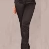 Glanzende Pantalon Zwart -Progress Winkel in style fashion zwarte glanzende pantalon