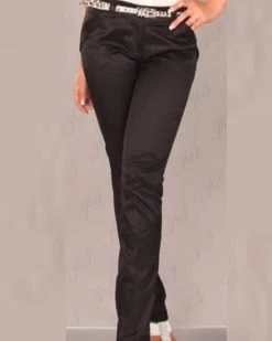 Glanzende Pantalon Zwart