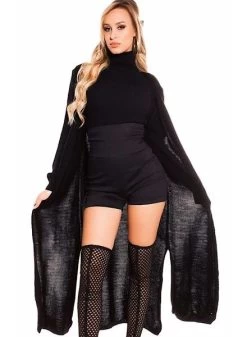 Lang Zwart Vest -Progress Winkel in style fashion zwarte trendy vest 1