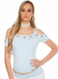 LICHTBLAUW SHIRTJE OPENSCHOUDERS -Progress Winkel j h lichtblauw shirtje openschouders 3