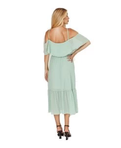 LICHTGROENE LANGE ZOMER JURK -Progress Winkel just me lichtgroene lange zomer jurk 3