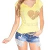 Shirt Geel Steentjes -Progress Winkel koucla geel shirt glittersteentjes