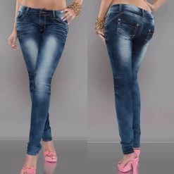 Skinny Jeans Glittersteentjes -Progress Winkel koucla jeans met glittersteentjes 2