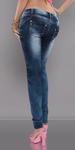 Skinny Jeans Glittersteentjes -Progress Winkel koucla jeans met glittersteentjes 3