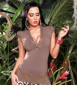 Polo Shirt In Cappuccino Kleur -Progress Winkel koucla polo shirt cappuccino 1