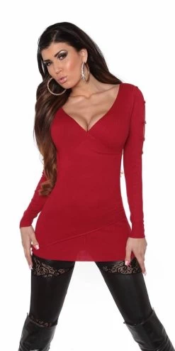 Sexy Rode Trui -Progress Winkel koucla rode trui wraplook 3