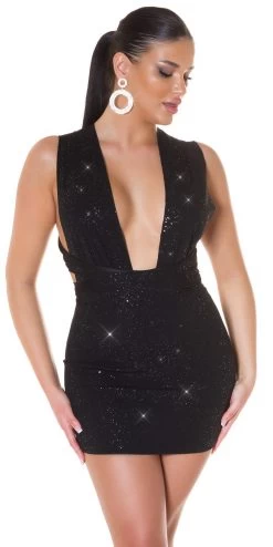 ZWARTE GLITTER JURK -Progress Winkel koucla zwarte glitter jurk 3