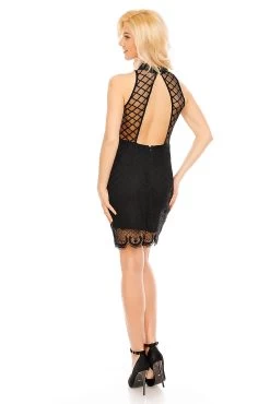 Zwart Kanten Halter Jurkje -Progress Winkel lucy wang zwart kanten halter jurkje 3