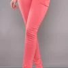 Broek Koraal -Progress Winkel miss rj koraalkleurige broek met hoge taille