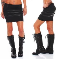 Rokje -Progress Winkel miss vip zwart rokje met wetlook 2