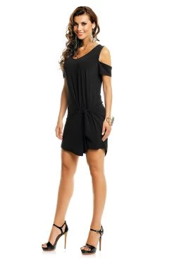 ZWART JURKJE MET OPENSCHOUDERS -Progress Winkel moewy zwart jurkje met openschouders 2