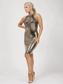 Goud Glitter Jurkje -Progress Winkel parisian goudkleurige party jurkje 3