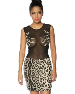 Club Jurkje Mesh Luipaard