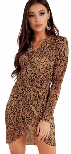 SLANGENPRINT WIKKEL LOOK JURKJE -Progress Winkel slangenprint wikkel look jurkje 2