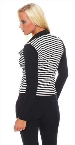 Zwart Wit Gestreept Jasje -Progress Winkel to shine zwart wit gestreept jasje 2