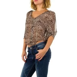 KORTE BLOUSE IN ZEBRA PRINT -Progress Winkel usco korte blouse in zebra print 2