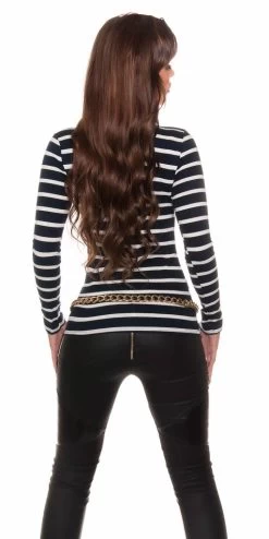 Shirt Blauw Wit -Progress Winkel vince otto gestreept shirt longsleeve blauw wit 1